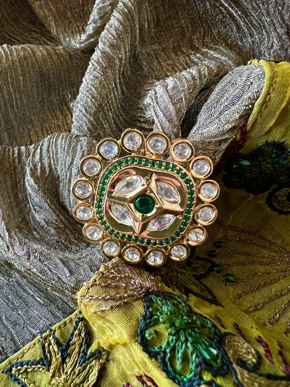 Bague de mariee Kundan Bague de mariage Bague de mariee Bague indienne Bijoux indiens Kundan Bague Bollywood Bague de cocktail Etsy Canada