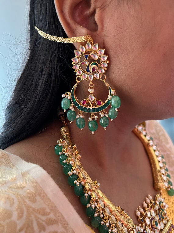 Set Di Gioielli Etnici Da Sposa Alla Moda Indiana Tradizionale Di - Foto 11