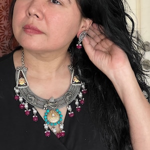 Antique Designer Fusion Necklace Set - Elevate Your Festive Look