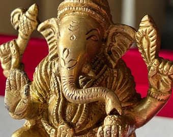 Brass Ganesha Sculpture - Remover of Obstacles and Blessings