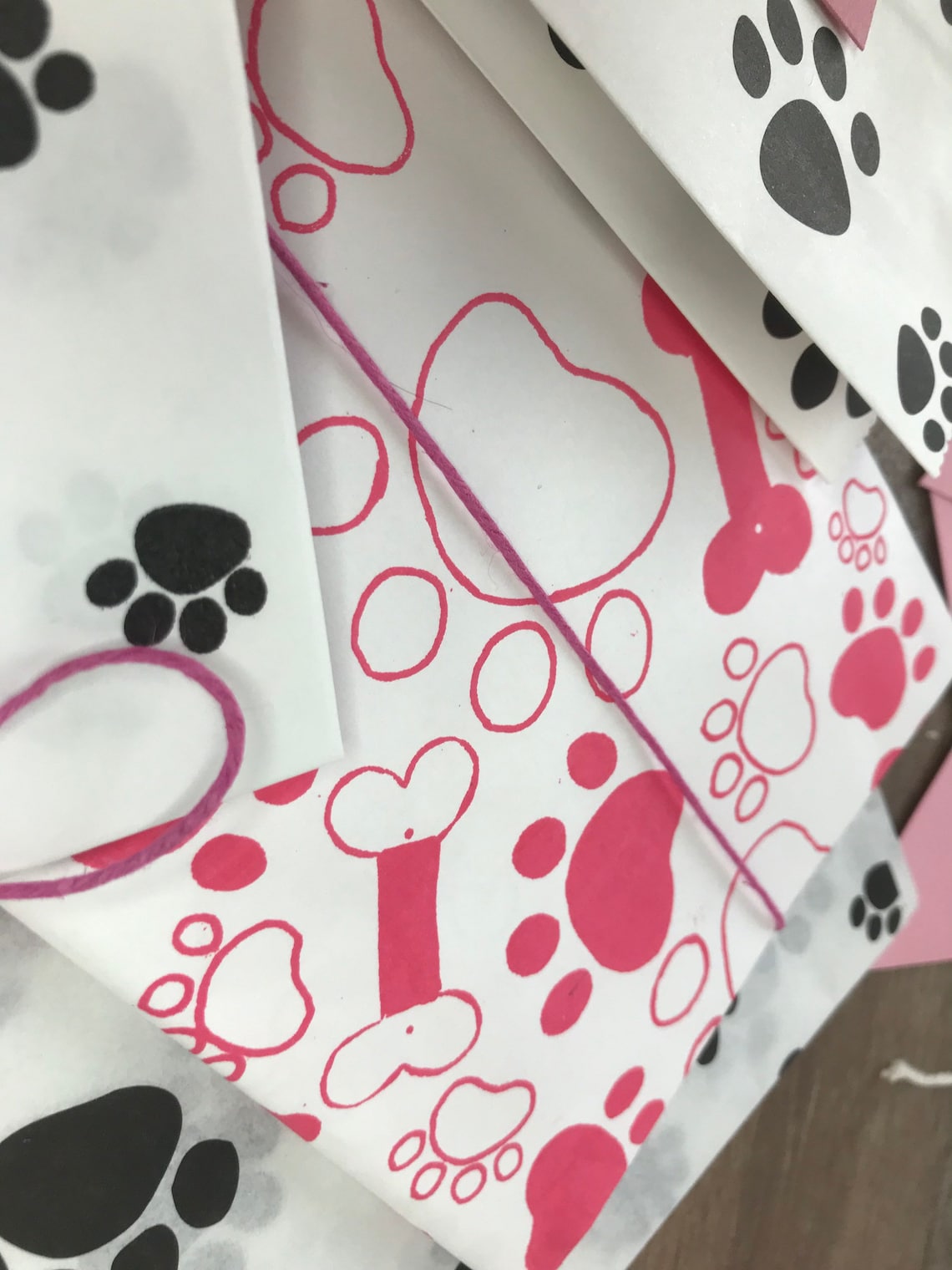 Paw print wrapping paper. Dog wrapping paper for humans or Etsy