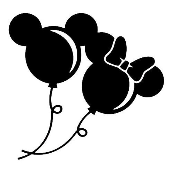 Mickey Balloon Car Decal Minnie Balloon Car Decal Mickey and - Etsy