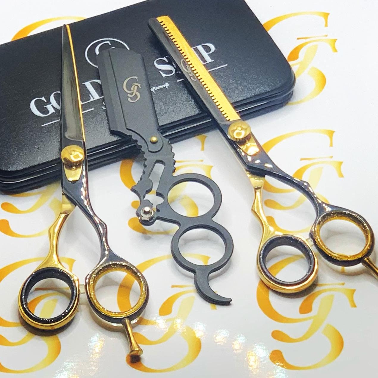 Professional Barber Shear Set Cutting And Thinning Shears Etsy
