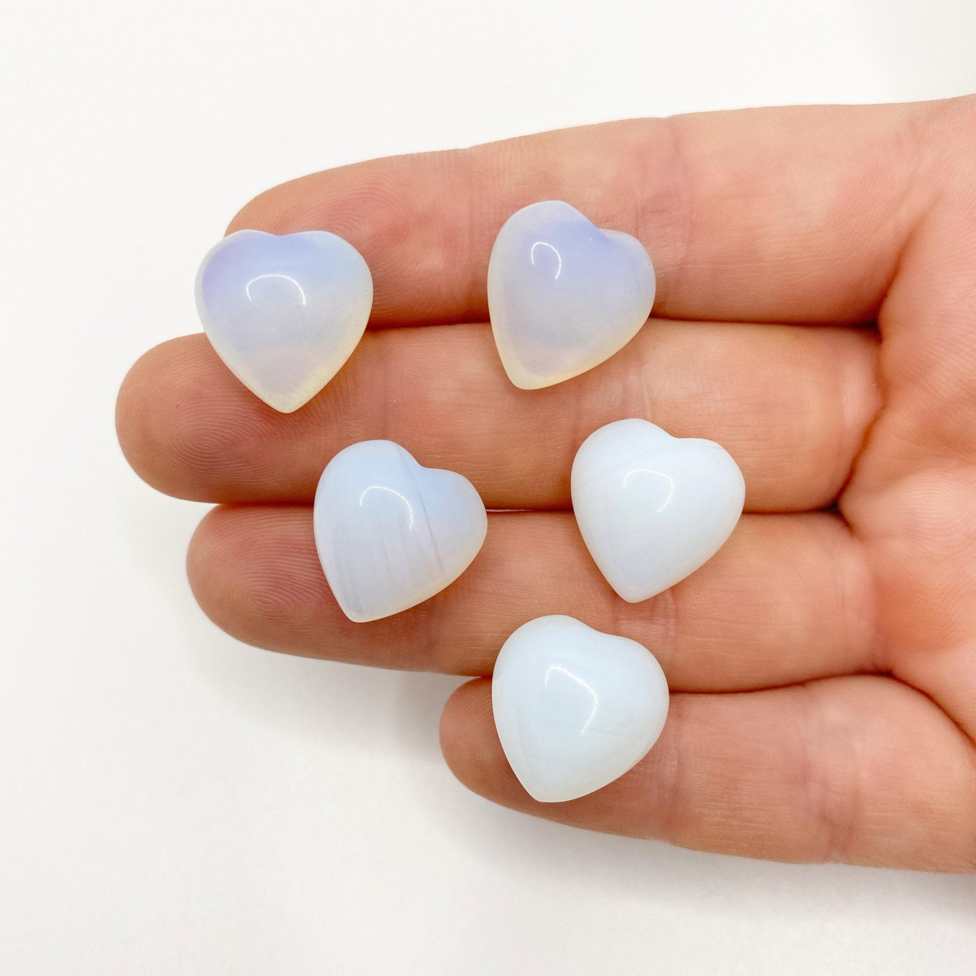 Opalite Heart Small Crystal Heart Communication Crystal - Etsy UK