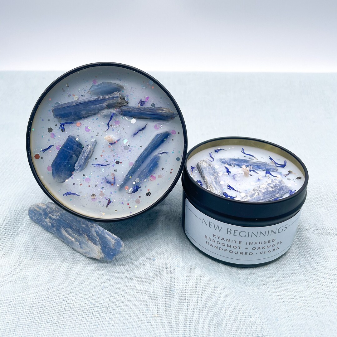 Crystal Candle, New Beginnings Candle, Mens Candle, Aftershave Candle