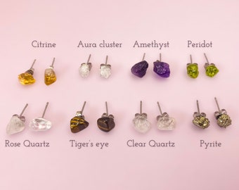 Rose Quartz Amethyst and Malachite Gold Earrings Rambling Rose Earrings
