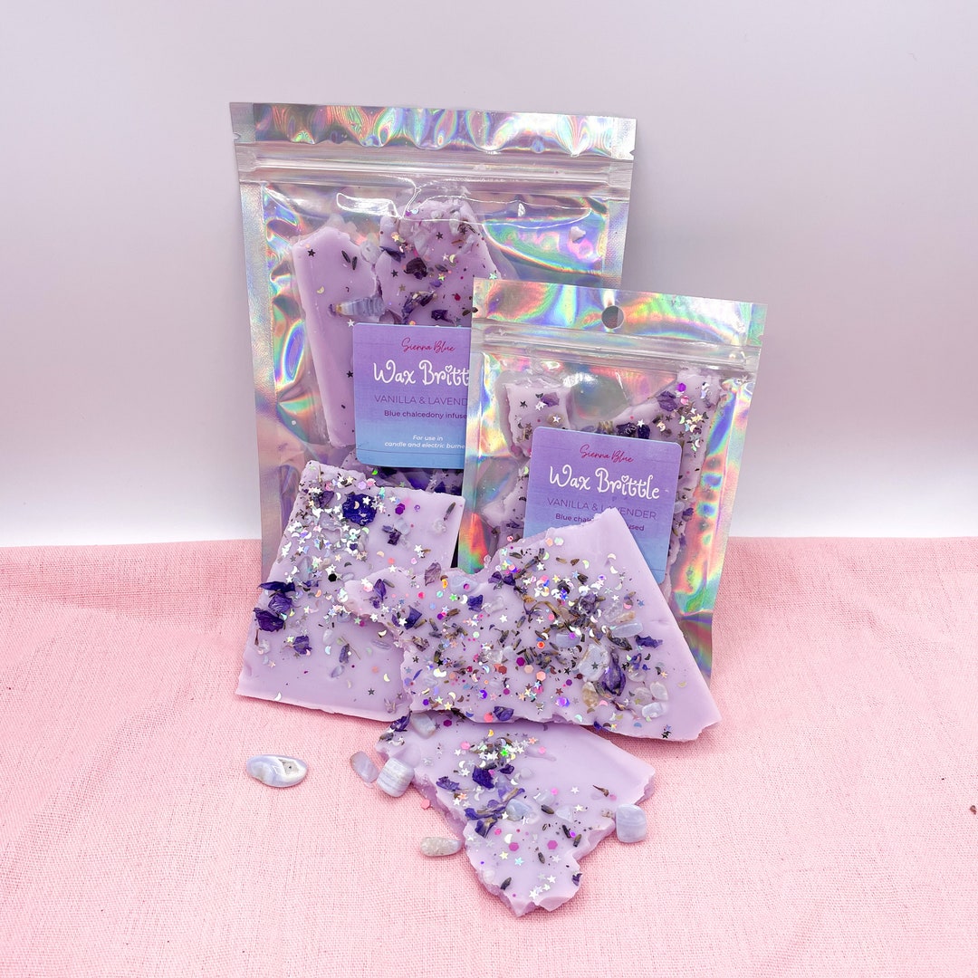 Crystal Wax Brittle, Crystal Wax Melt, Blue Chalcedony, Vanilla