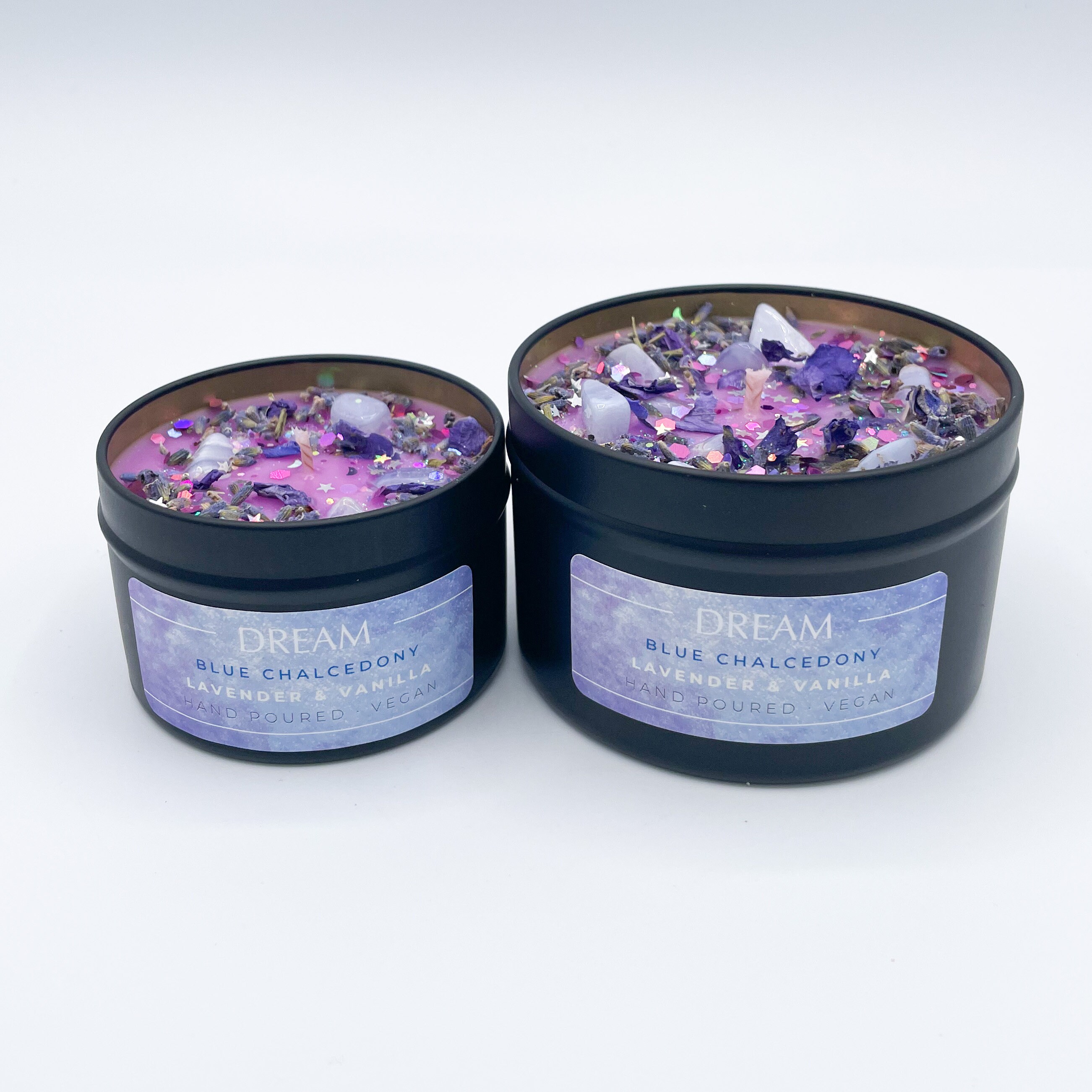 Dream Candle Crystal Candle Calm Candle Lavender Candle Etsy UK