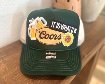 Patch Trucker Hat | trucker hat | custom trucker hat | trucker | custom | coors | beer