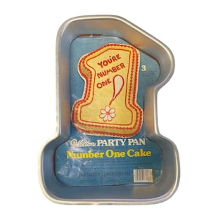 Wilton Number 1 Cake Pan With Decorating Instructions Aluminum For Baking & Decorating 12x8x2 Inches
