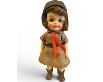 Vintage Doll Effanbee Doll Girl Scout Doll 1966 Date Green GS