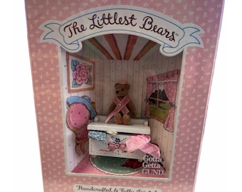 Vtg 1994 #7017 Gund Littlest Bears Miniature Dollhouse Girl Dress Up Set