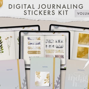 Kit d'autocollants de journalisation numérique, Goodnotes Stickerbook, Digital Bujo, Digital Stickerbook, Digital Journal, Digital Washi Tape