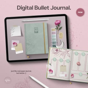 Digital &#39;Bullet&#39; Journal Petal Path, Goodnotes Planner, Undated Digital Planner, Digital Bujo, Digital Stickerbook, Digital Journal