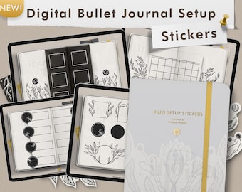 Dutch Doors Digital Bullet Journal Setup Stickers, Goodnotes Stickerbook, Digital Bujo, Bullet Journal Template, Digital Stickerbook