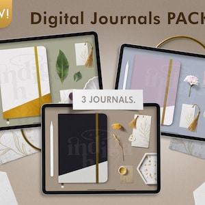 Digital Journals Pack, Goodnotes Planner, Undated Digital Planner, Digital Bujo, Digital Stickerbook, Digital Bullet Journal