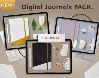 Digital Journal Pack: Goodnotes Blanko-Planer, Stickerbook (PDF, Goodnotes)