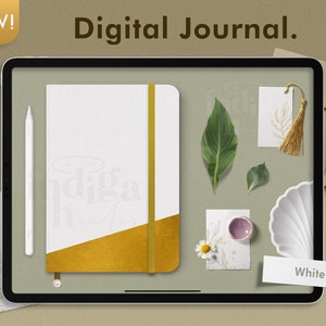 Digital Journal White, Goodnotes Planner, Undated Digital Planner, Digital Bujo, Digital Stickerbook, Digital Bullet Journal