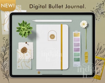 Diario digital de viñetas Flower Whispers, planificador Goodnotes (PDF)