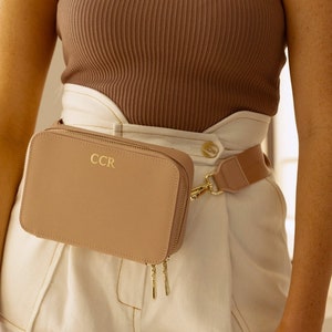 Personalisierte Leder-Umhängetasche, Gürteltasche, Echtleder, Bauchtasche, benutzerdefinierte Crossbody-Tasche für Frauen