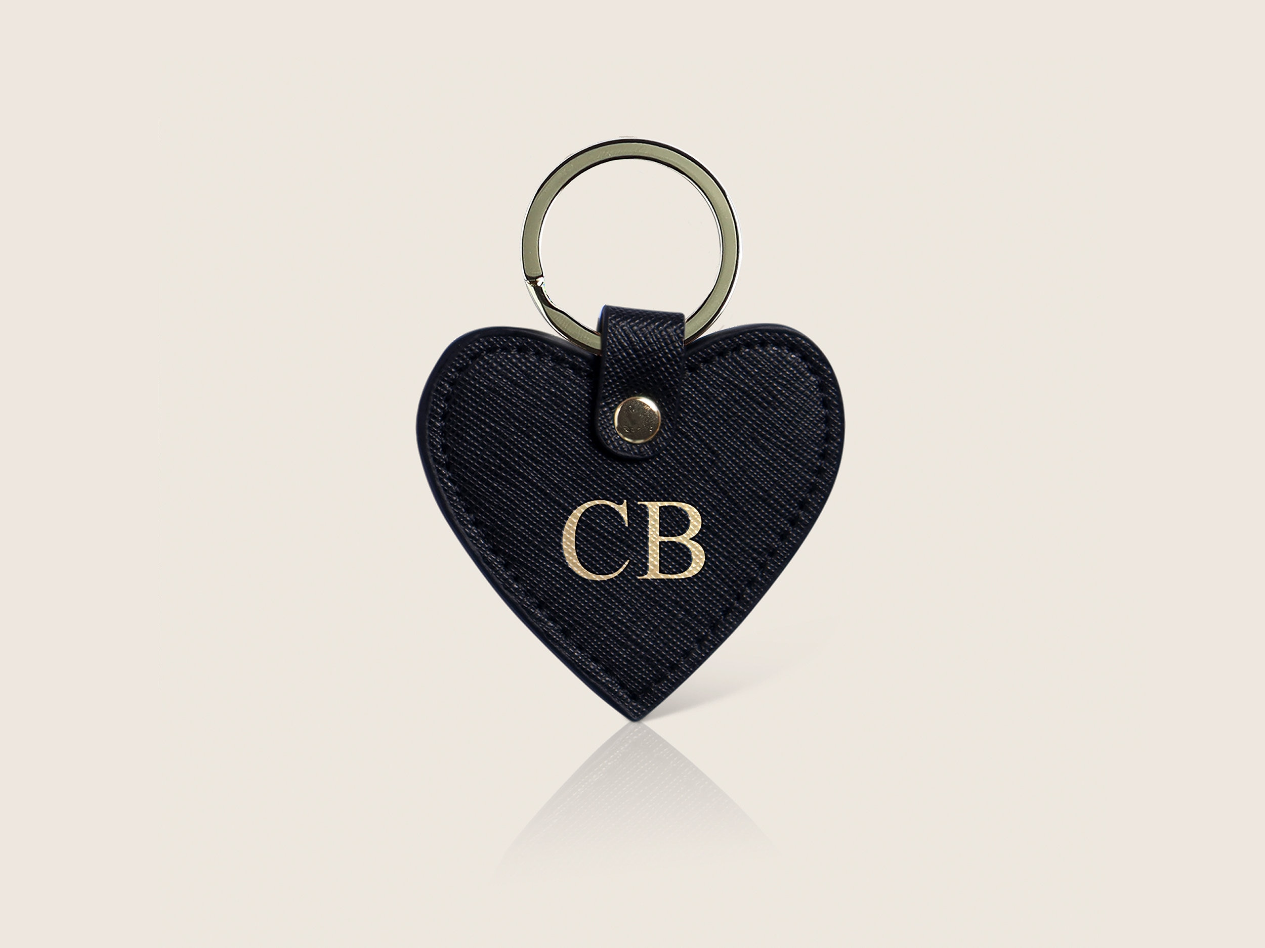 ☆nff☆ leather heart keyringblack nff45 Personalized Genuine Leather Saffiano Heart Keyring