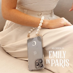 Étui transparent personnalisé pour iPhone avec chaîne, étui en perles pour téléphone portable, bracelet en or, étui pour téléphone avec initiales personnalisées, monogramme avec nom/initiales
