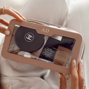 Personalised Make up Bag with monogram I Cosmetic custom bag I Personalized gift for her