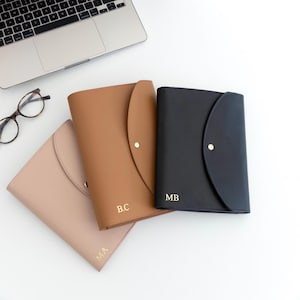 Personalisierter Leder Organizer, Leder Portfolio für Planer/Notizbücher, Monogramm Dokumentenhalter, Schreibwaren Geschenk, personalisiertes Geschenk Bild 10