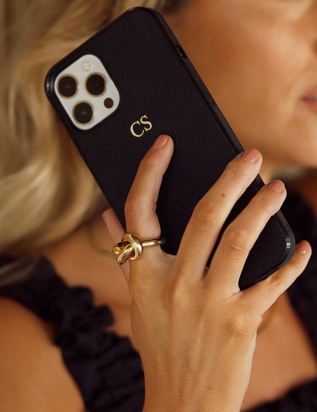 iPhone 11 Pro Max Personalised Black Saffiano Leather Trunk Phone Case –  SIENNA OLIVIA UK