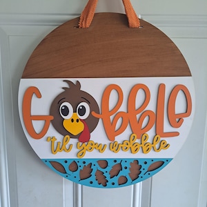 Thanksgiving Door Hanger - Gobble