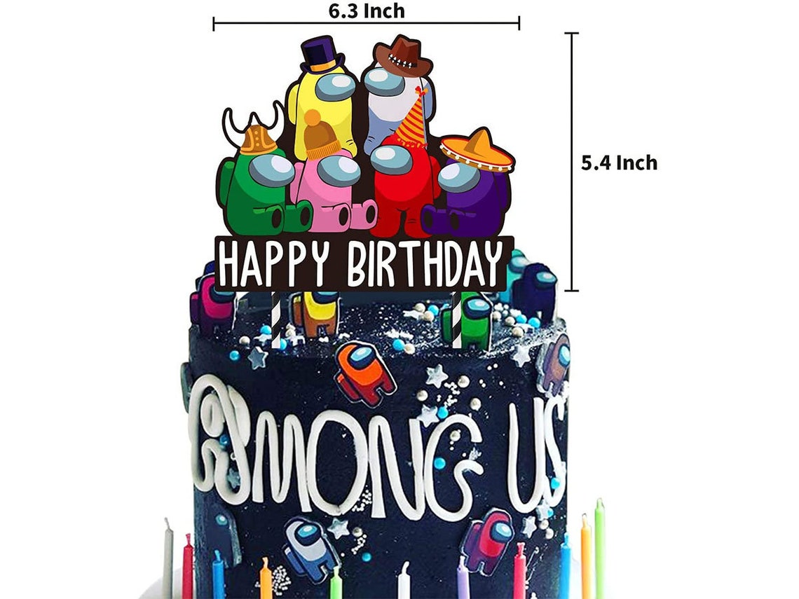 Among Us Birthday Decorations for Kids Among Us Party Supplies Etsy