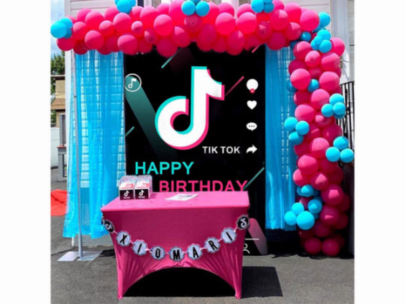 TIK Tok Backdrop for Girls or boys Birthday Sweet Party Etsy
