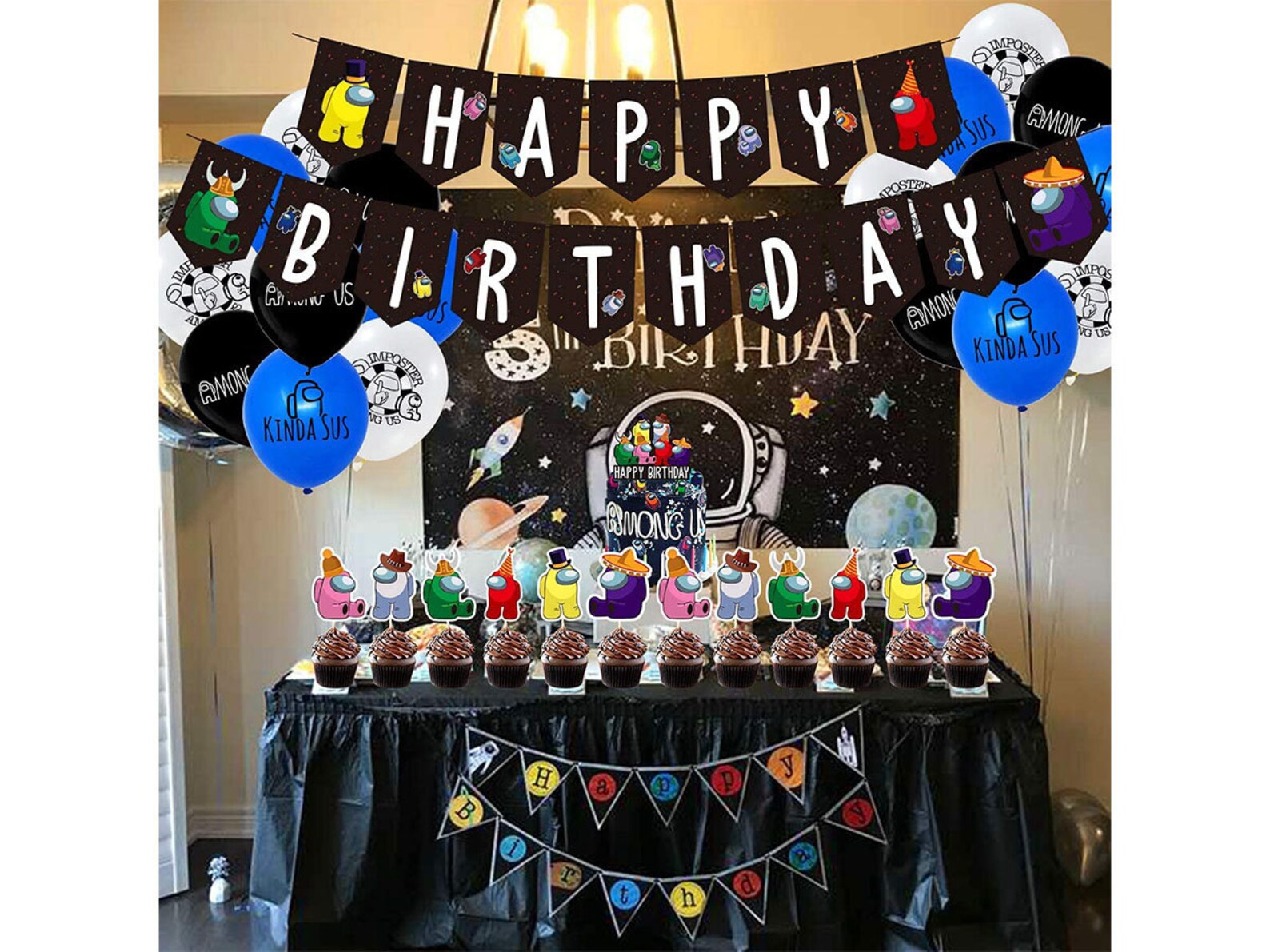 Among Us Birthday Decorations for Kids Among Us Party Supplies Etsy