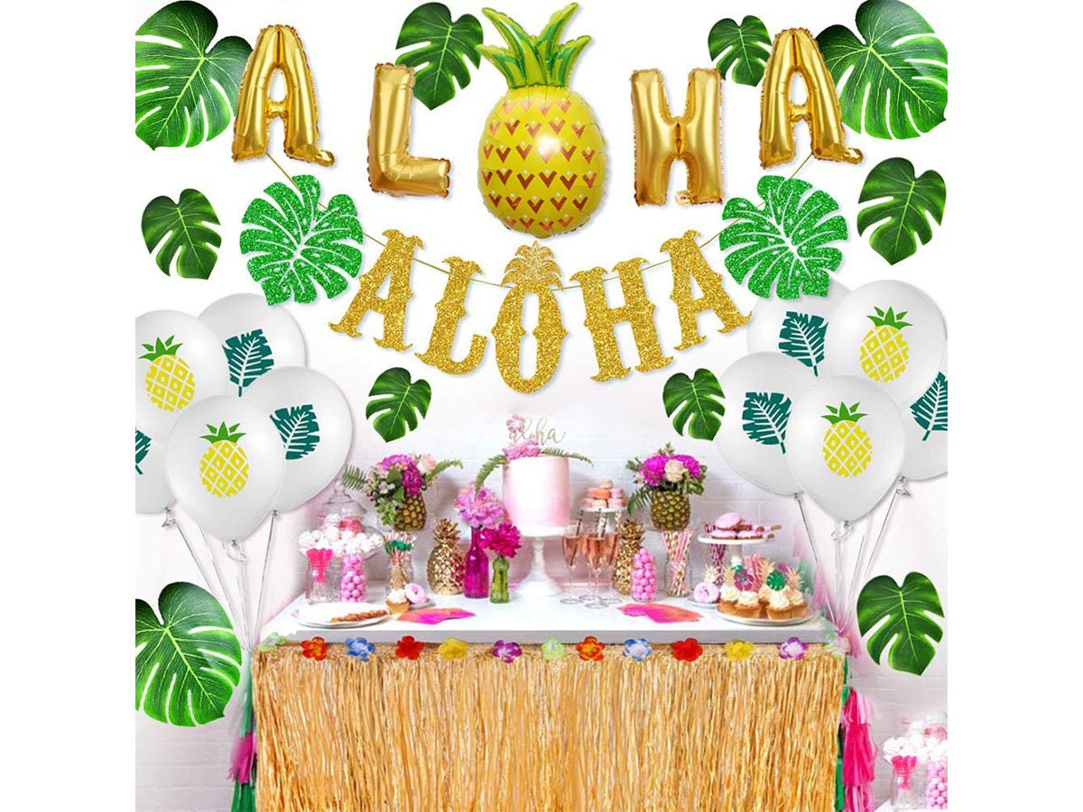 TMCCE Aloha Party Decoration Aloha banner Sign Luau Hawaiian | Etsy