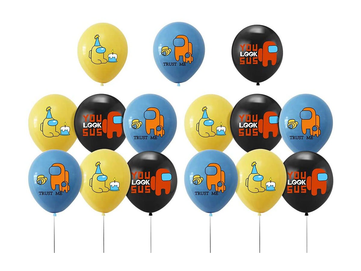 Among Us Balloons 15 Pcs Colorful Balloons for Among Us Party Etsy