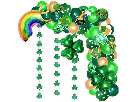 St Patricks Day Irish Paddys Shamrock Rainbow Party Celebration Tableware Plates 