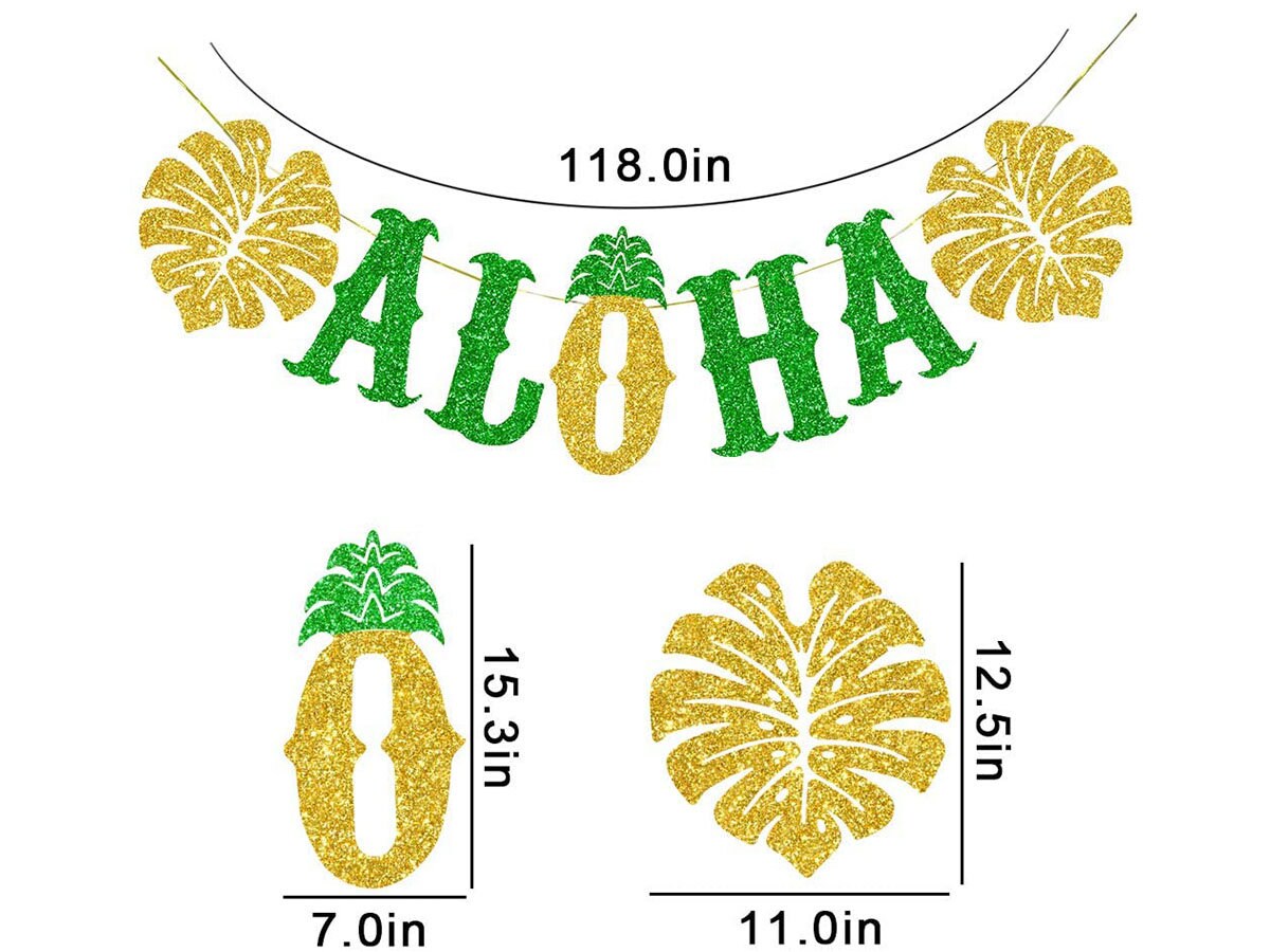 TMCCE Aloha Party Decoration Aloha banner Sign Luau Hawaiian | Etsy