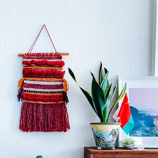 Red Wall Hanging Etsy