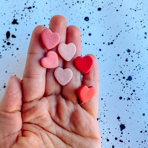 Valentinstag Ohrringe, Ohrclip auf Herz, Handgemacht Polymer Clay, hypoallergen Kinder Schmuck, Passende Mama mich, Mädchen leicht