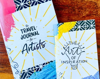 Journal Bundle Art of Inspiration Journal and Travel Like An Artist, art journal, travel journal, journal for artist, idea pocket journal