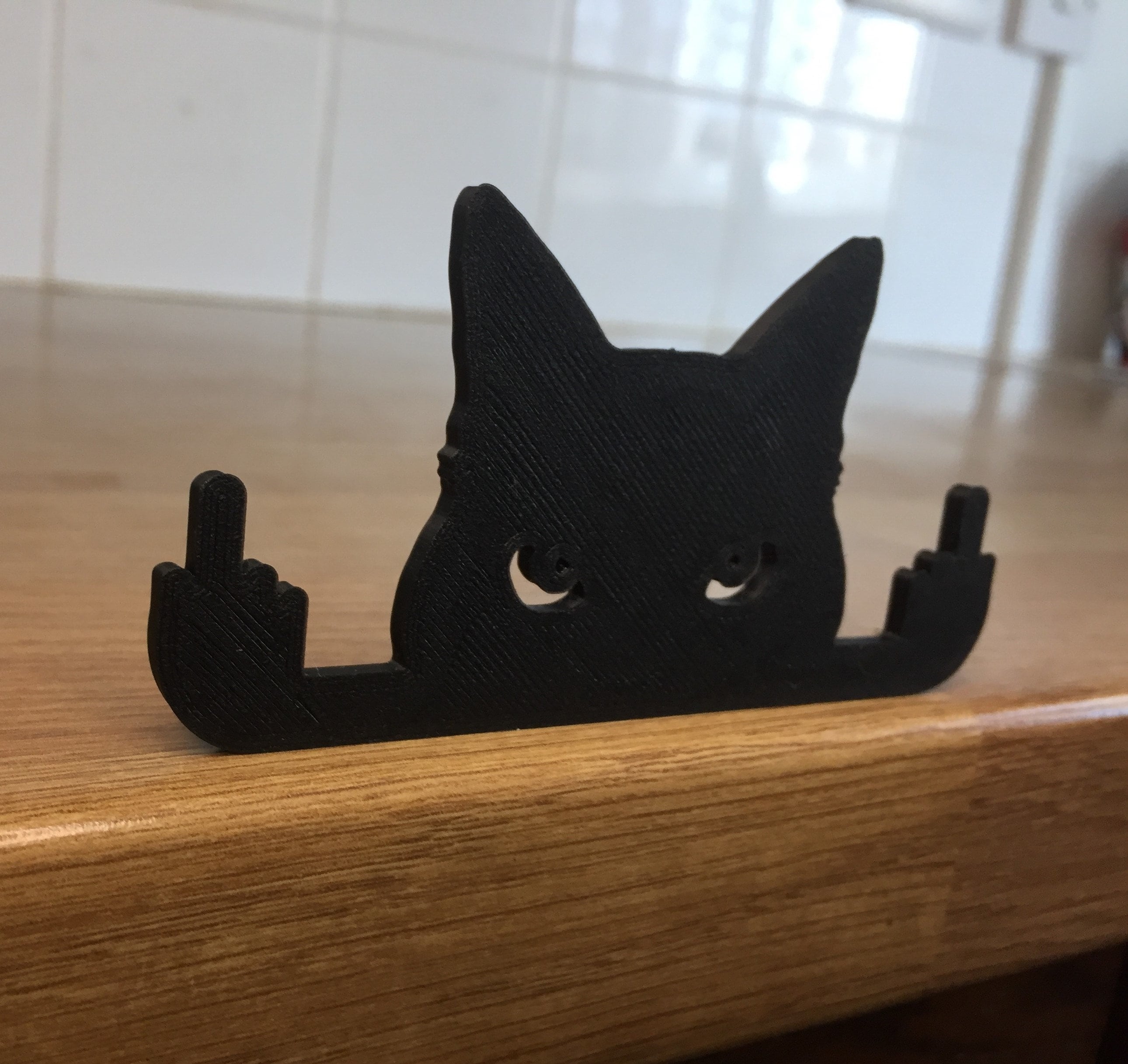 Novelty Cat Ornament Or Display On Door Or Wall