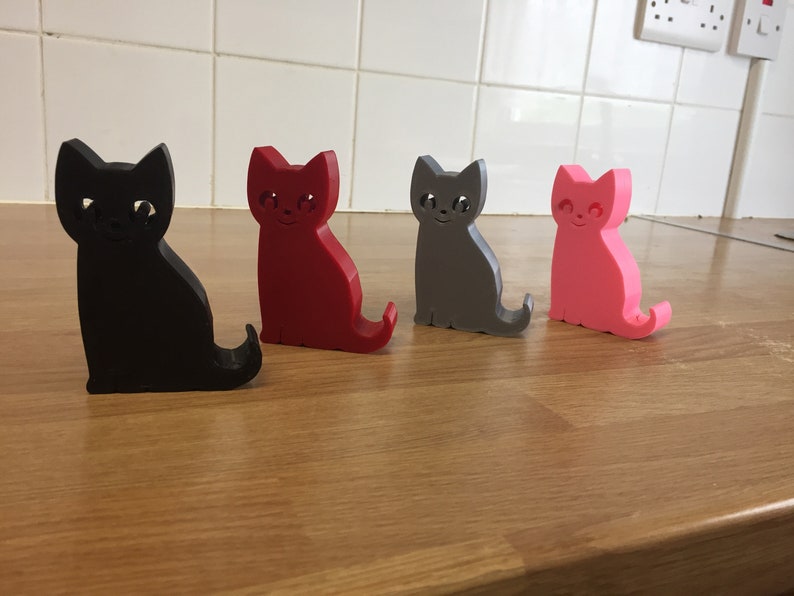 Cat Phone Stand, Mobile phone Holder - iphone, ipad, android, tablet image 4