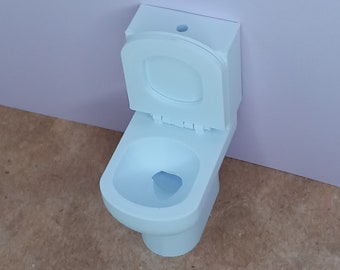 Dolls House 1:12 Toilet, with opening and closing lid and seat.