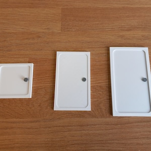Dolls House Shower trays 6th, 12th or 16th sizes, in a range of colours.