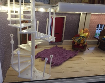 Dolls House Staircase With Curved Bannister Kit Miniature - Etsy