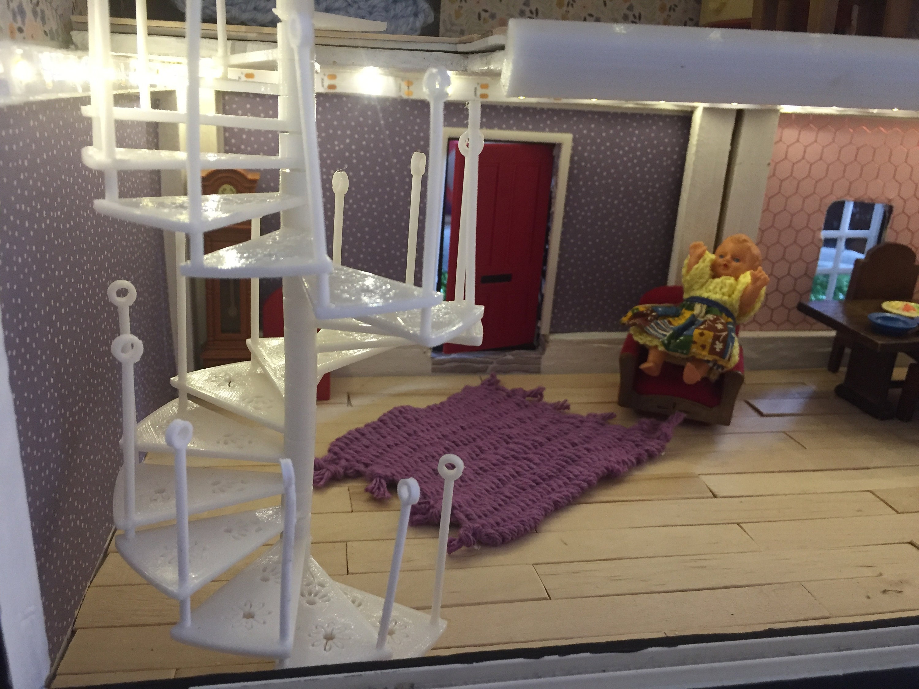 Dolls House Spiral Staircases in a Range of Styles Colours Etsy