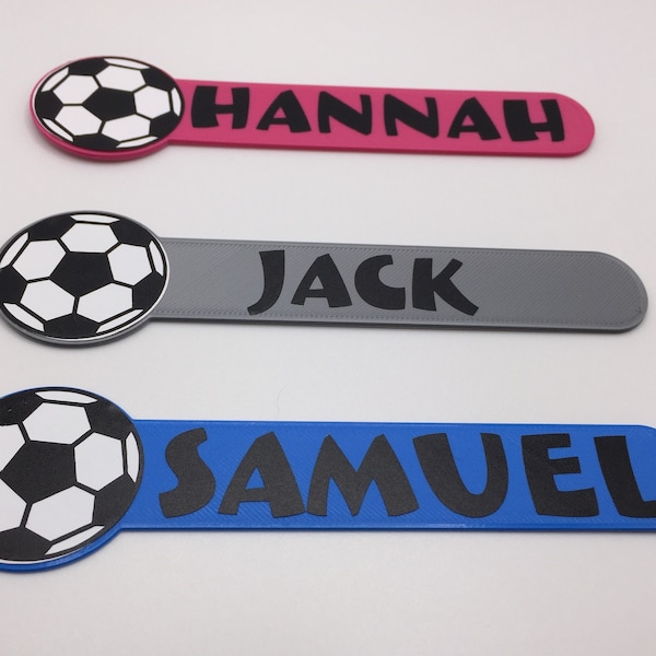 Personalised Football bookmark, Stocking filler, gift, present, book mark, range of colours
