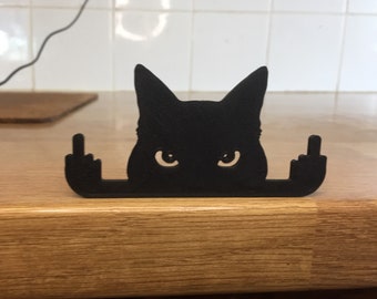 Novelty Cat ornament or display on door or wall. UPDATED MAR-24