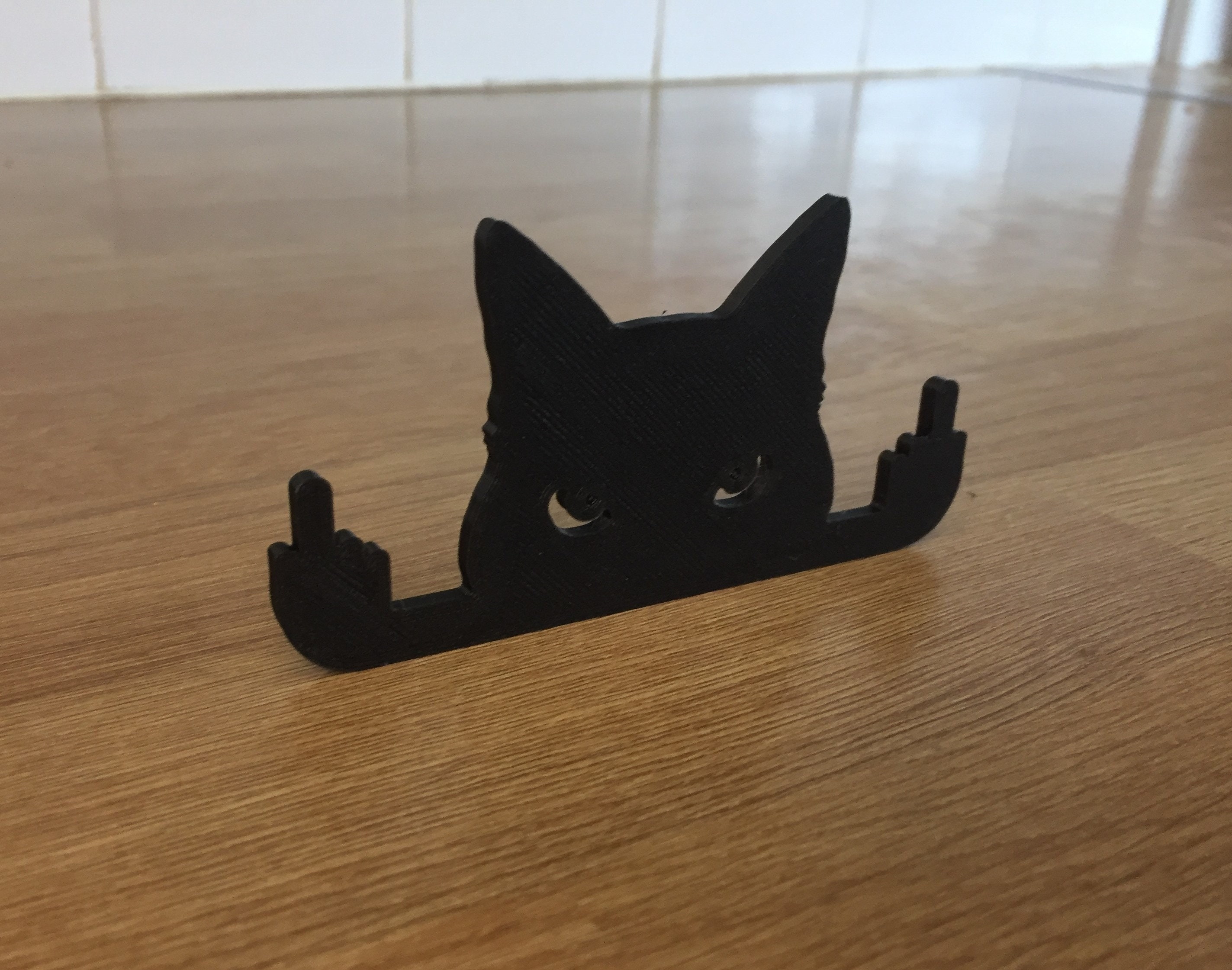 Novelty Cat Ornament Or Display On Door Or Wall
