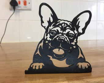 Novelty Bulldog ornament.   Stand on tv, desk or on the wall.